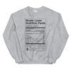 Music Lover Nutrition Facts Sweatshirt - Image 2